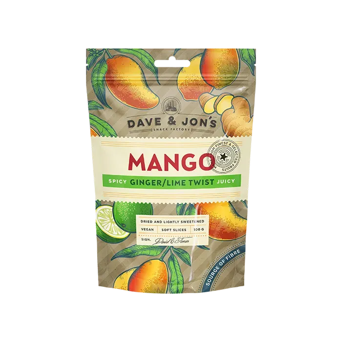 Dave & Jon’s – Dried Mango Ginger/Lime Twist (100 g)