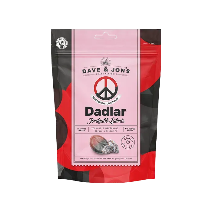 Dave & Jon's – Strawberry Licorice Peacemärke Dates (125 g)