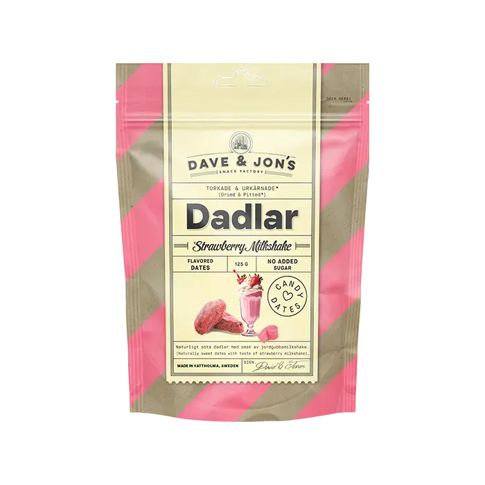 Dave & Jon's – Strawberry Milkshake Dates (125 g)