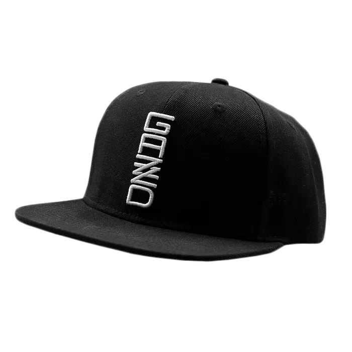 Gazzd – White on Black Flat Cap