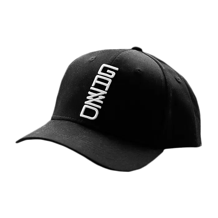 Gazzd – White on Black Baseball Cap