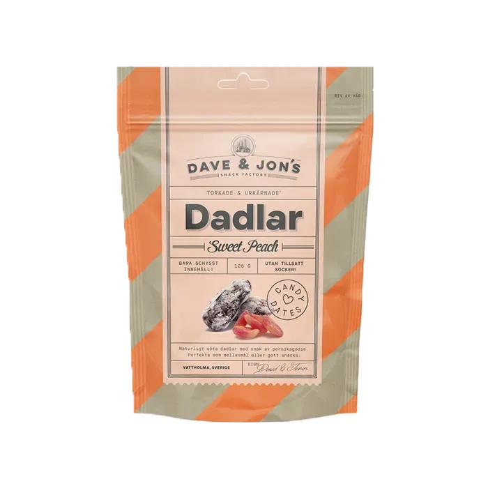 Dave & Jon's – Sweet Peach Candy Dates (125 g)