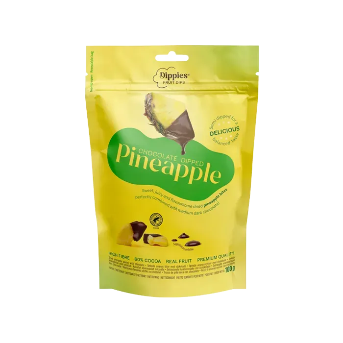 Dippies Fruit Dips – Chocolate Dipped Pineapple (100 g)