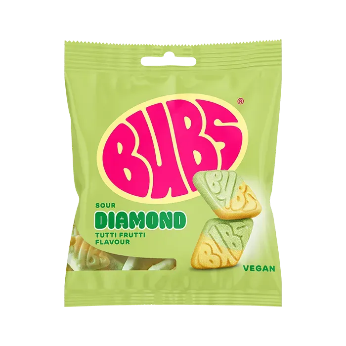 Bubs – Tutti Frutti Sour Diamonds (155g)