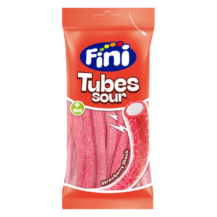 Fini – Sour Strawberry Tubes (75g)